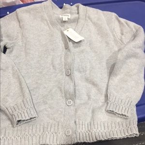 Gymboree 5/6 grey button up sweater. NWT